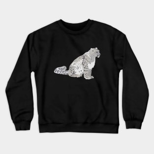 Snow Leopard Wild Cat Crewneck Sweatshirt